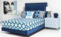 Palm Beach Bed in Patriot Blue Velvet